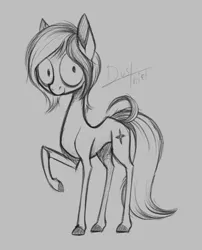 Size: 1024x1267 | Tagged: safe, artist:dusthiel, derpibooru import, oc, pony, image, jpeg, monochrome, solo, style emulation, tim burton