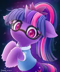 Size: 2000x2400 | Tagged: safe, artist:symbianl, derpibooru import, sci-twi, twilight sparkle, ponified, pony, unicorn, equestria girls, clothes, equestria girls outfit, equestria girls ponified, female, glasses, image, looking at you, png, solo