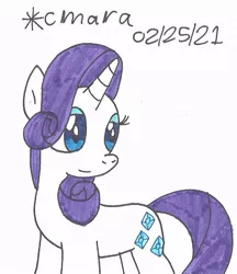 Size: 672x777 | Tagged: safe, artist:cmara, derpibooru import, rarity, pony, unicorn, eyeshadow, female, image, jpeg, makeup, mare, simple background, solo, traditional art, white background