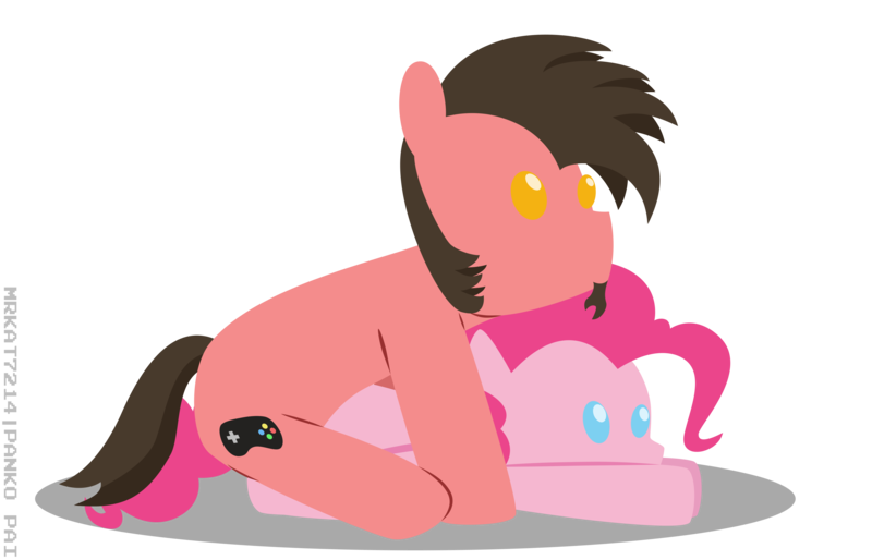 Size: 4134x2657 | Tagged: suggestive, artist:mrkat7214, derpibooru import, pinkie pie, oc, oc:ace play, earth pony, pony, canon x oc, facial hair, female, goatee, high res, image, implied sex, male, pinkieplay, plushie, png, shipping, simple background, straight, transparent background, vector