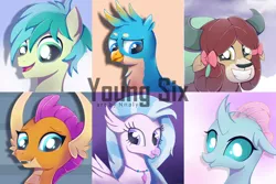 Size: 1920x1280 | Tagged: safe, artist:nnaly, derpibooru import, gallus, ocellus, sandbar, silverstream, smolder, yona, changedling, changeling, classical hippogriff, dragon, earth pony, gryphon, hippogriff, pony, yak, dragoness, female, image, jpeg, male, student six