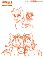 Size: 742x1024 | Tagged: safe, artist:jcosneverexisted, derpibooru import, clear sky, rainbow dash, wind sprint, pegasus, pony, common ground, cleardash, dialogue, female, image, jpeg, mare, season 9 doodles, surprised