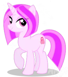 Size: 1521x1714 | Tagged: safe, artist:amgiwolf, derpibooru import, oc, oc:pinky rose, unofficial characters only, pony, unicorn, female, horn, image, mare, png, raised hoof, simple background, smiling, solo, transparent background, unicorn oc