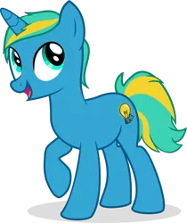 Size: 720x857 | Tagged: safe, artist:mysticdrivefim, derpibooru import, oc, oc:mystic drive, unofficial characters only, earth pony, pony, earth pony oc, happy, image, male, png, raised hoof, smiling, stallion, stallion oc, vector