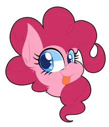 Size: 1273x1477 | Tagged: safe, artist:saveraedae, derpibooru import, pinkie pie, earth pony, pony, cute, diapinkes, female, head, image, looking at you, png, simple background, solo, sparkly eyes, sticking tongue out, transparent background