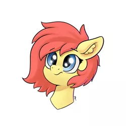 Size: 4000x4000 | Tagged: safe, artist:yelowcrom, derpibooru import, oc, oc:brushie, unofficial characters only, earth pony, pony, bust, female, image, not fluttershy, png, simple background, white background