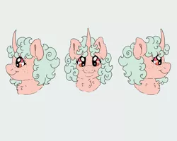 Size: 2000x1600 | Tagged: artist needed, safe, derpibooru import, oc, oc:luna doodle, pony, unicorn, different angles, freckles, head only, image, png, smiling