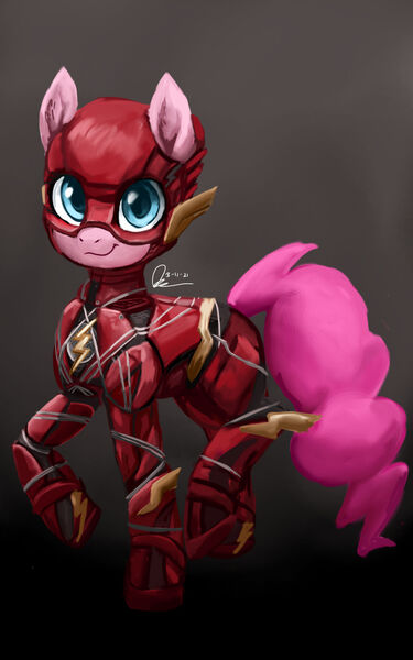 Size: 1280x2048 | Tagged: safe, artist:raphaeldavid, derpibooru import, pinkie pie, clothes, cosplay, costume, crossover, dc comics, image, jpeg, the flash