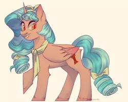 Size: 1122x892 | Tagged: safe, artist:pmpst, derpibooru import, cozy glow, alicorn, pony, alicornified, alternate universe, cozycorn, image, older, older cozy glow, png, race swap, simple background, solo