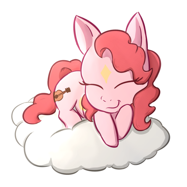 Size: 1576x1580 | Tagged: safe, artist:foxhatart, derpibooru import, oc, oc:razzberrie cream, pegasus, pony, chibi, cloud, female, image, mare, png, simple background, solo, transparent background