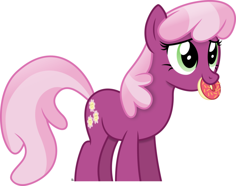 Size: 3981x3129 | Tagged: safe, artist:anime-equestria, derpibooru import, cheerilee, earth pony, pony, cheeribetes, cute, donut, female, food, high res, image, mare, mouth hold, png, simple background, smiling, solo, transparent background, vector