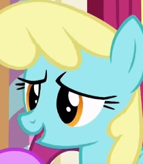 Size: 210x240 | Tagged: safe, derpibooru import, screencap, berry punch, berryshine, sassaflash, pegasus, pony, fame and misfortune, cropped, female, image, jpeg, mare, offscreen character, open mouth, pictures of heads, solo, solo focus