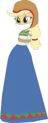 Size: 376x956 | Tagged: safe, artist:caido58, derpibooru import, applejack, human, equestria girls, clothes, humanized, image, long skirt, png, simple background, skirt, solo, transparent background, victorian