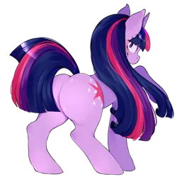 Size: 2560x2560 | Tagged: suggestive, artist:kattrilogy, derpibooru import, twilight sparkle, pony, butt, image, plot, png, twibutt