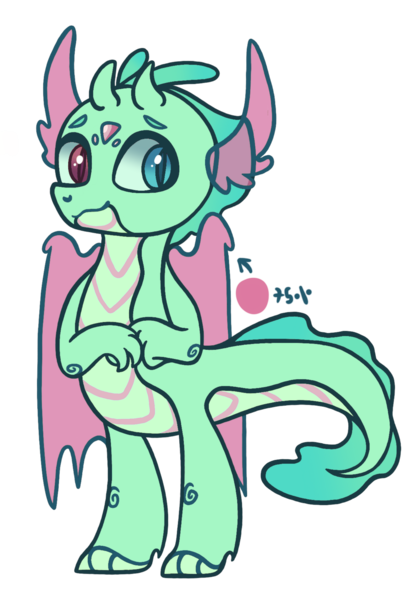 Size: 1600x2291 | Tagged: safe, artist:caramelbolt24, derpibooru import, oc, unofficial characters only, dragon, hybrid, dragon oc, heterochromia, image, interspecies offspring, magical gay spawn, offspring, parent:spike, parents:thoraxspike, parent:thorax, png, signature, simple background, solo, transparent background