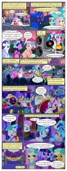 Size: 612x1552 | Tagged: safe, artist:newbiespud, derpibooru import, edit, edited screencap, screencap, applejack, fluttershy, minuette, pinkie pie, princess cadance, princess celestia, princess luna, rainbow dash, rarity, shining armor, twilight sparkle, vinyl scratch, earth pony, pegasus, pony, unicorn, comic:friendship is dragons, a canterlot wedding, background pony audience, bowing, chariot, clothes, comic, dress, eyelashes, eyes closed, female, flower, flower in hair, frown, glowing horn, helmet, hoof shoes, horn, image, jewelry, magic, male, mane six, mare, necklace, open mouth, outdoors, pearl necklace, peytral, png, raised hoof, royal guard, screencap comic, spread wings, stallion, sunglasses, telekinesis, tiara, unicorn twilight, waving, wings