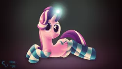 Size: 3800x2138 | Tagged: safe, artist:cosmikvek, derpibooru import, starlight glimmer, pony, unicorn, belly button, clothes, female, image, looking at you, magic, mare, png, simple background, socks, solo, starlight day, starlight glimmer day, striped socks, thigh highs