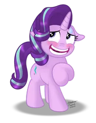 Size: 1600x2038 | Tagged: safe, artist:aleximusprime, derpibooru import, starlight glimmer, pony, unicorn, blushing, female, image, mare, nervous, open mouth, png, simple background, solo, sweat, sweatdrop, transparent background