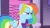 Size: 1920x1080 | Tagged: safe, derpibooru import, screencap, rainbow dash, pegasus, pony, season 1, the best night ever, alternate hairstyle, blue fur, clothes, dress, female, glare, grand galloping gala, image, mare, multicolored mane, png, solo, wings