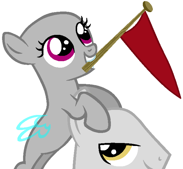 Size: 619x572 | Tagged: safe, artist:shiibases, derpibooru import, oc, unofficial characters only, earth pony, pegasus, pony, bald, base, duo, earth pony oc, eyelashes, female, filly, flag, image, male, mouth hold, pegasus oc, png, simple background, smiling, stallion, transparent background, wings