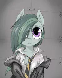 Size: 640x800 | Tagged: safe, artist:a.s.e, derpibooru import, marble pie, pony, clothes, cute, female, image, jpeg, looking at you, marblebetes, mare, school uniform, solo, solo female
