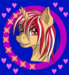 Size: 2240x2409 | Tagged: safe, artist:di-ji-hooves, derpibooru import, oc, oc:vitariel, pony, unicorn, arts and crafts, brony, bust, character, image, male, png, portrait