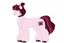 Size: 1280x854 | Tagged: safe, artist:itstechtock, derpibooru import, oc, oc:petunia, earth pony, pony, female, image, jpeg, magical lesbian spawn, mare, offspring, parent:lily, parent:roseluck, simple background, solo, white background