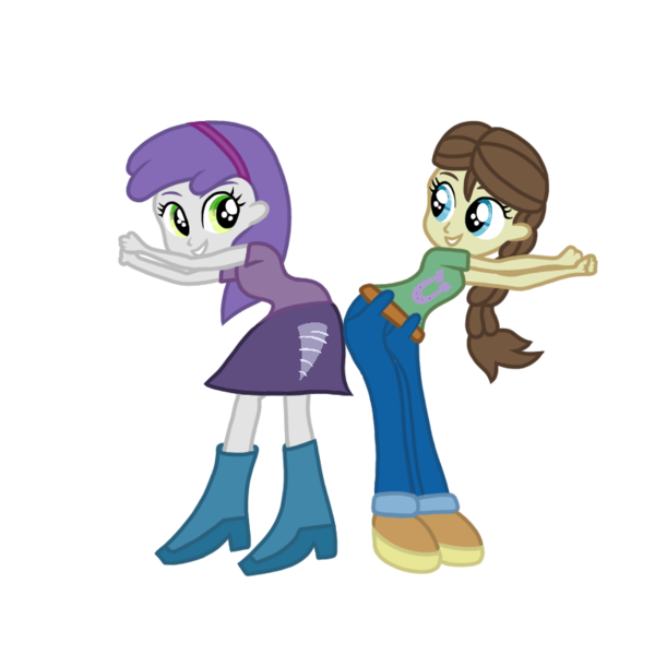 Size: 768x768 | Tagged: safe, artist:fierymoon, derpibooru import, heidi hay, tornado bolt, equestria girls, .ai available, .svg available, belt, best friends, boots, braid, braided pigtails, bump, bump bump sugar lump rump, butt to butt, butt touch, clothes, cute, cutie mark, cutie mark on clothes, duo, duo female, equestria girls-ified, female, grin, headband, heidibetes, horseshoes, hurricane storm, image, pants, png, shirt, shoes, simple background, skirt, smiling, t-shirt, tornado, tornadorable, transparent background, twisty doo, vector