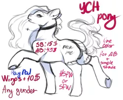 Size: 1280x1032 | Tagged: suggestive, artist:huskii-s, derpibooru import, oc, earth pony, pegasus, pony, unicorn, clothes, commission, image, jpeg, socks, solo, stockings, thigh highs, ych example, ych sketch, your character here
