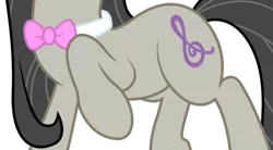 Size: 597x329 | Tagged: safe, derpibooru import, edit, vector edit, octavia melody, bowtie, cropped, female, high res, image, pictures of bellies, png, simple background, solo, transparent background, vector