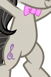 Size: 324x490 | Tagged: safe, derpibooru import, edit, vector edit, octavia melody, bowtie, cropped, female, high res, image, pictures of bellies, png, simple background, solo, transparent background, vector