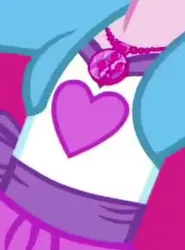 Size: 1920x2597 | Tagged: safe, derpibooru import, screencap, pinkie pie, equestria girls, mirror magic, spoiler:eqg specials, boobshot, breasts, clothes, cropped, female, geode of sugar bombs, image, jacket, jewelry, jpeg, magical geodes, necklace, pictures of chests, shirt, solo