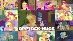 Size: 1280x721 | Tagged: safe, derpibooru import, edit, edited screencap, editor:quoterific, screencap, aloe, apple bloom, applejack, big macintosh, coloratura, fluttershy, granny smith, pinkie pie, rainbow dash, rarity, spike, twilight sparkle, twilight sparkle (alicorn), alicorn, dragon, earth pony, pegasus, pony, unicorn, applejack's "day" off, bats!, castle mane-ia, leap of faith, look before you sleep, pinkie apple pie, secret of my excess, sisterhooves social, somepony to watch over me, the cutie re-mark, the last roundup, where the apple lies, angry, apple, apple tree, appledash, applejack's hat, appleshy, applespike, bow, cowboy hat, duo, duo female, eyes closed, female, filly, food, golden oaks library, hair bow, hat, image, lesbian, library, male, open mouth, party hat, png, rarijack, scared, shipping, shocked, straight, teeth, tree, trio, trio female, twijack, unicorn twilight