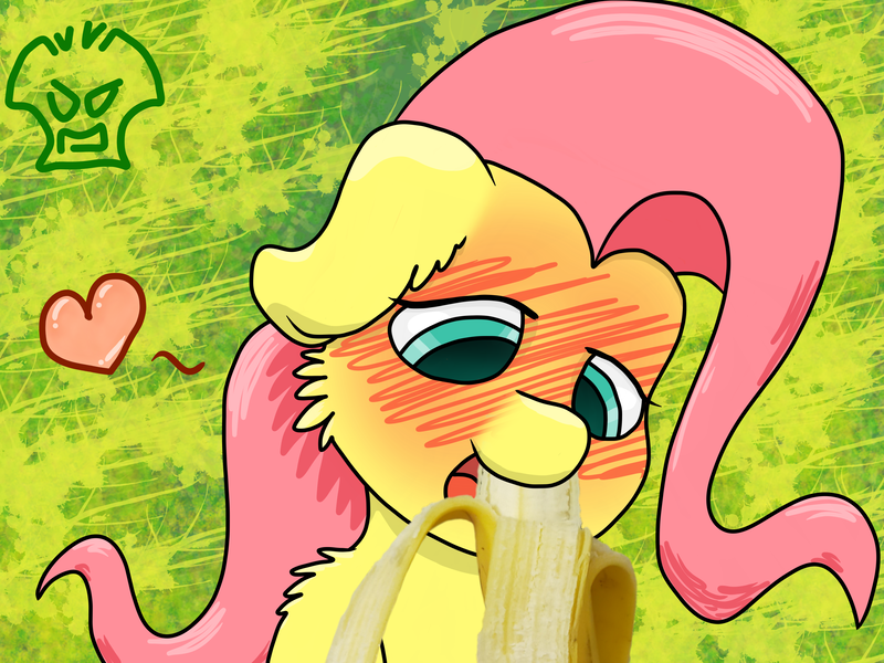 Size: 4000x3000 | Tagged: safe, artist:a-jaller, derpibooru import, fluttershy, pegasus, pony, banana, food, image, png