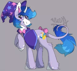 Size: 1303x1200 | Tagged: safe, artist:vashtwiist, derpibooru import, oc, oc:astral blues, unofficial characters only, unicorn, bow, cape, clothes, hat, image, jpeg, solo, witch hat