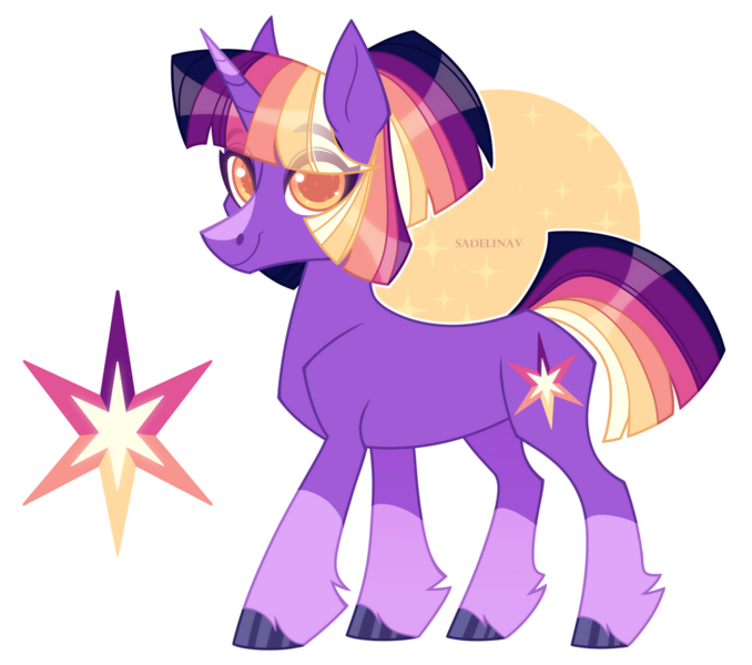 Size: 1024x906 | Tagged: safe, artist:sadelinav, derpibooru import, twilight sparkle, pony, alternate design, image, png, simple background, solo, transparent background