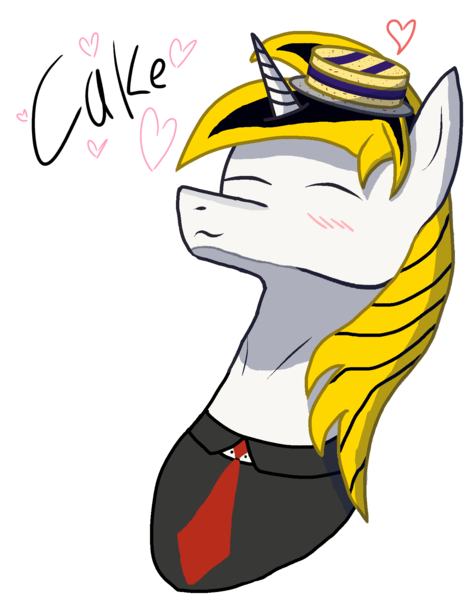 Size: 1425x1804 | Tagged: safe, artist:sroka001, derpibooru import, oc, oc:srok, pony, unicorn, cake, cute, eyes closed, food, happy, image, png