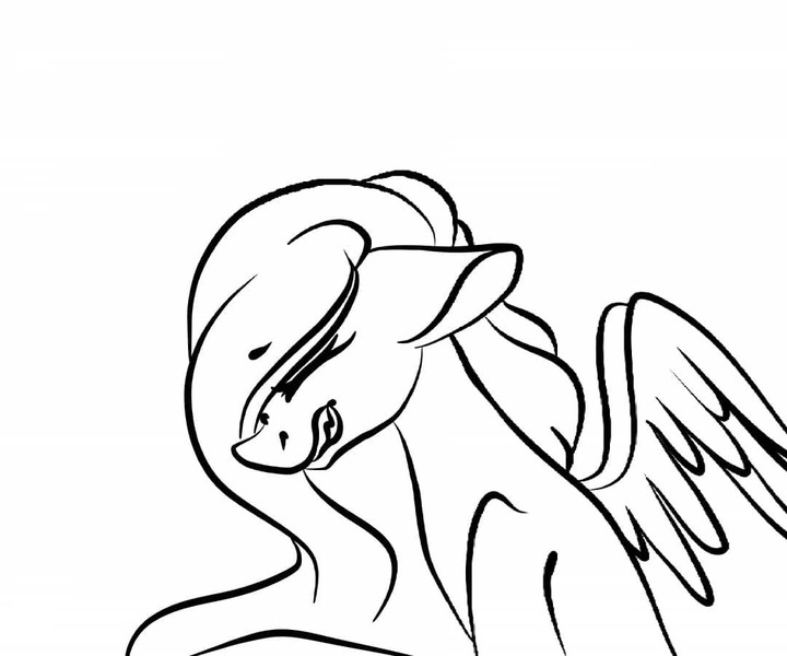 Size: 1080x900 | Tagged: safe, artist:tessa_key_, derpibooru import, oc, unofficial characters only, pegasus, pony, bust, eyes closed, gritted teeth, image, jpeg, lineart, monochrome, pegasus oc, simple background, solo, white background, wings