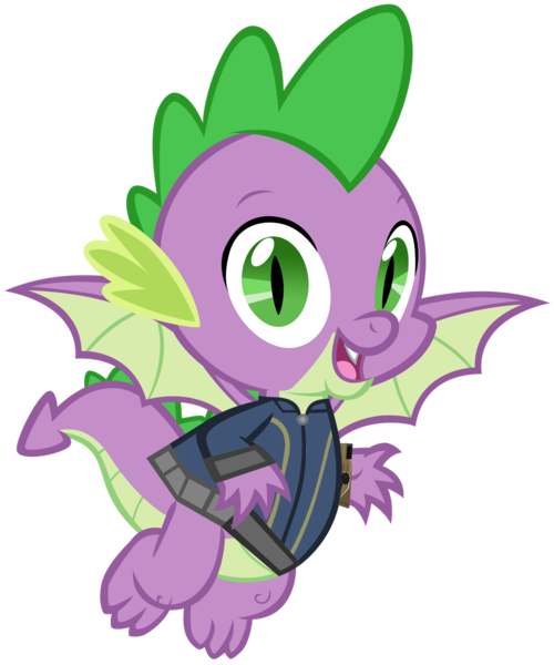 Size: 1280x1537 | Tagged: safe, artist:andoanimalia, artist:ponygamer2020, derpibooru import, spike, dragon, fallout equestria, clothes, fallout, image, jumpsuit, looking at you, male, open mouth, pipboy, png, simple background, solo, transparent background, vault suit, vector, winged spike
