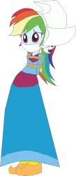 Size: 427x978 | Tagged: safe, artist:caido58, derpibooru import, rainbow dash, equestria girls, cloth gag, dutch, gag, image, png, rope, simple background, solo, tied up, transparent background