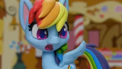 Size: 1920x1080 | Tagged: safe, derpibooru import, screencap, rainbow dash, cake off, my little pony: pony life, my little pony: stop motion short, image, png, solo, stop motion