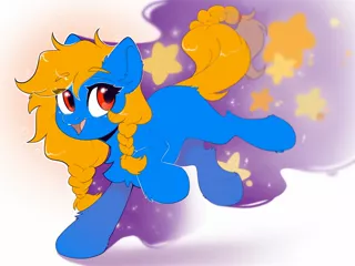 Size: 2048x1536 | Tagged: safe, artist:kebchach, derpibooru import, oc, oc:starlyfly, unofficial characters only, earth pony, pony, chest fluff, image, jpeg, smiling, solo, stars
