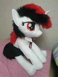 Size: 3024x4032 | Tagged: safe, artist:megatarot, derpibooru import, oc, oc:blackjack, unofficial characters only, pony, unicorn, fallout equestria, fallout equestria: project horizons, clothes, fanfic art, image, irl, jpeg, life size, photo, plushie, schoolgirl