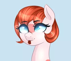 Size: 2000x1700 | Tagged: safe, artist:plaguemare, derpibooru import, oc, oc:chip breeze, unofficial characters only, pony, :p, bust, female, hypnosis, hypnotized, image, mare, mlem, png, portrait, silly, tongue out