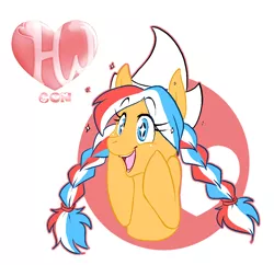Size: 1182x1145 | Tagged: safe, artist:genolover, derpibooru import, oc, oc:ember, oc:ember (hwcon), dutch, hearth's warming con, image, mascot, png, solo
