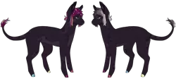 Size: 5500x2468 | Tagged: safe, artist:sleepy-nova, derpibooru import, oc, oc:obsidian stone, earth pony, pony, image, magical lesbian spawn, male, offspring, painted hooves, parent:pinkie pie, parent:tempest shadow, parents:tempestpie, png, simple background, solo, stallion, transparent background