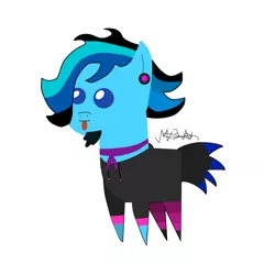 Size: 1968x2048 | Tagged: safe, artist:djmatinext, derpibooru import, oc, oc:blue harmony, unofficial characters only, earth pony, pony, base used, beard, blue eyes, facial hair, image, photo, piercing, png, pointy ponies, solo, tongue out