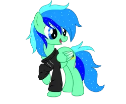 Size: 1750x1440 | Tagged: safe, artist:jadebreeze115, derpibooru import, oc, oc:jade breeze, unofficial characters only, pegasus, pony, artist, base used, black hoodie, blue eyes, clothes, colored wings, ethereal mane, gradient wings, hoodie, image, looking at you, male, pegasus oc, png, simple background, smiling, smiling at you, solo, stallion, starry mane, transparent background, vector, wings