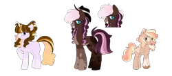 Size: 4096x1800 | Tagged: safe, artist:luc1d-dre4ms, derpibooru import, oc, unnamed oc, earth pony, pegasus, pony, unicorn, cowboy hat, ethereal mane, female, hat, image, mare, offspring, parent:big macintosh, parent:cheese sandwich, parent:pinkie pie, parent:princess luna, parent:sweet biscuit, parent:twilight sparkle, parents:cheeselight, parents:lunamac, parents:pinkiebiscuit, png, simple background, starry mane, tongue out, transparent background, unshorn fetlocks