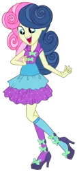 Size: 1092x2418 | Tagged: safe, artist:gmaplay, derpibooru import, bon bon, sweetie drops, human, equestria girls, life is a runway, alternate hairstyle, image, png, solo